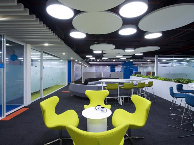 电商公司办公室装修效果图 - 上海办公室装修案例 消防设计 装修报建