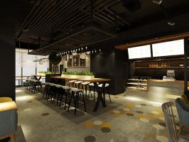 上海西餐厅装修效果图 - 上海办公室装修案例 消防设计 装修报建