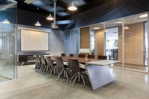 多人会议室装修效果图 - 上海办公室装修案例 消防设计 装修报建