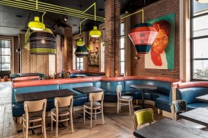 文艺咖啡店装修效果图 - 上海办公室装修案例 消防设计 装修报建