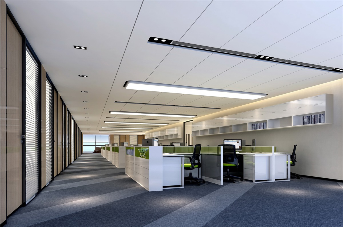 商贸公司办公室效果图 - 上海办公室装修案例 消防设计 装修报建