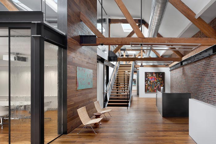 上海建筑公司办公室装修效果图 - 上海办公室装修案例 消防设计 装修报建