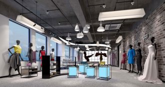 服装贸易公司办公室装修效果图 - 上海办公室装修案例 消防设计 装修报建