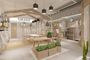童装店装修效果图 - 上海办公室装修案例 消防设计 装修报建