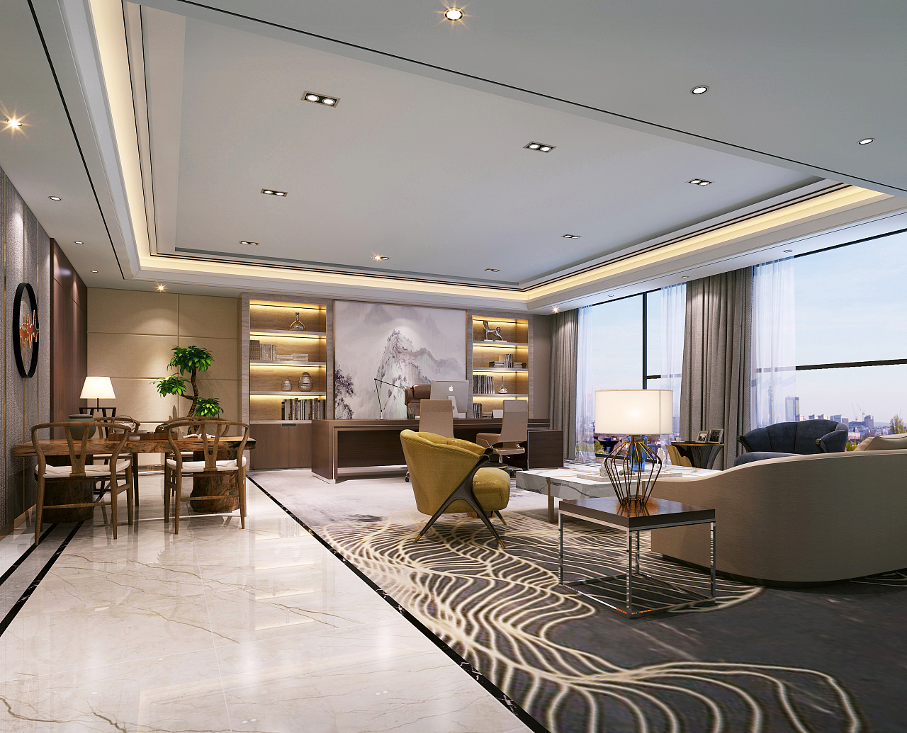 珠宝公司办公室装修效果图 - 上海办公室装修案例 消防设计 装修报建