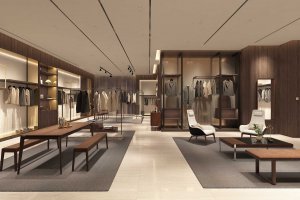 高档男装店装修效果图 - 上海办公室装修案例 消防设计 装修报建