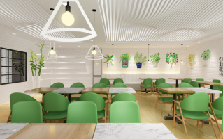 甜品店装修效果图 - 上海办公室装修案例 消防设计 装修报建