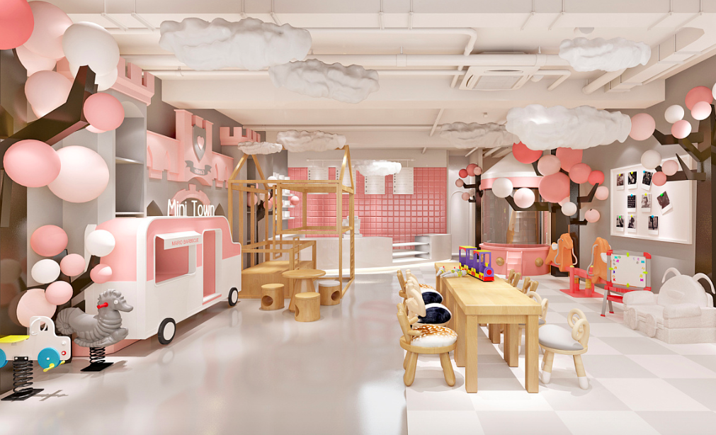 亲子烘培坊装修效果图 - 上海办公室装修案例 消防设计 装修报建