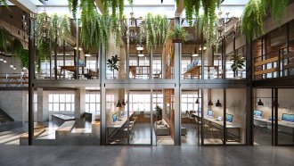 LOFT办公室装修效果图 - 上海办公室装修案例 消防设计 装修报建