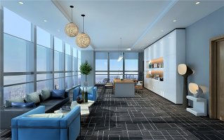 开放式办公室装修效果图 - 上海办公室装修案例 消防设计 装修报建