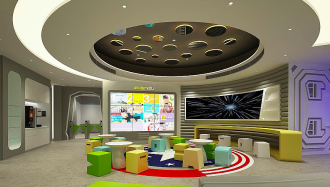 儿童教育培训机构装修效果图 - 上海办公室装修案例 消防设计 装修报建