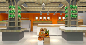 上海市嘉定区真南路水果店装修效果图 - 上海办公室装修案例 消防设计 装修报建