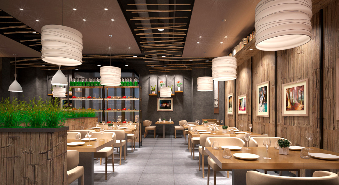 上海虹口区江杨路中餐厅装修效果图 - 上海办公室装修案例 消防设计 装修报建