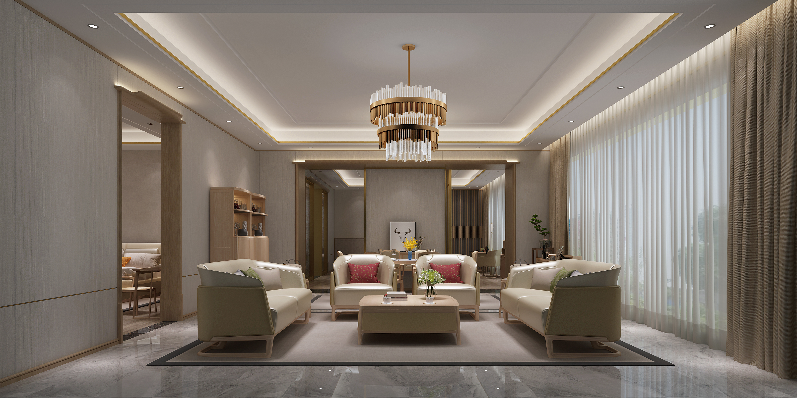 普陀区红星美凯龙红木家具家居店装修效果图 - 上海办公室装修案例 消防设计 装修报建