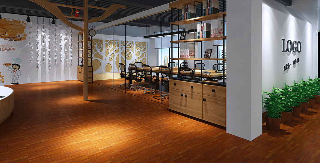 上海杨浦区厨房用具公司办公室及体验中心效果图 - 上海办公室装修案例 消防设计 装修报建