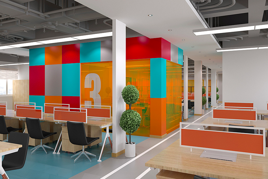 上海浦东新区游戏公司办公室装修效果图 - 上海办公室装修案例 消防设计 装修报建