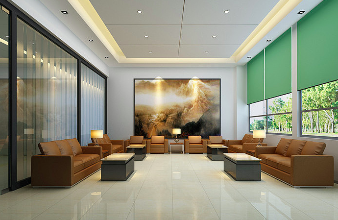高端大气办公室装修效果图 - 上海办公室装修案例 消防设计 装修报建