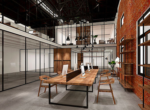 服装工作室装修效果图 - 上海办公室装修案例 消防设计 装修报建