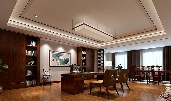 静安区嘉里中心办公室装修效果图 - 上海办公室装修案例 消防设计 装修报建