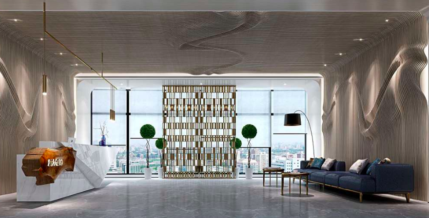 黄浦区外滩中心办公室装修效果图 - 上海办公室装修案例 消防设计 装修报建