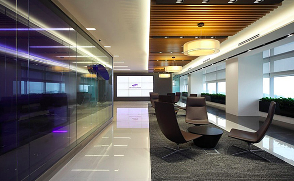 长宁区凌空soho办公室装修效果图 - 上海办公室装修案例 消防设计 装修报建