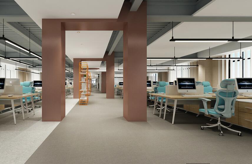 长宁区极简风办公室装修效果图 - 上海办公室装修案例 消防设计 装修报建