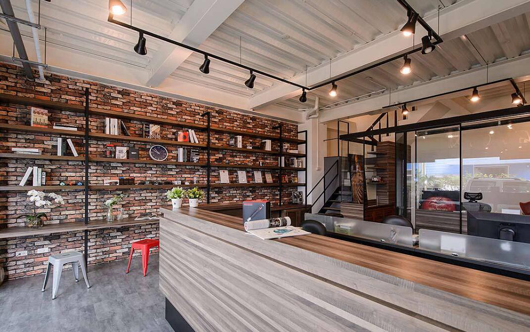 工业风工作室装修效果图 - 上海办公室装修案例 消防设计 装修报建