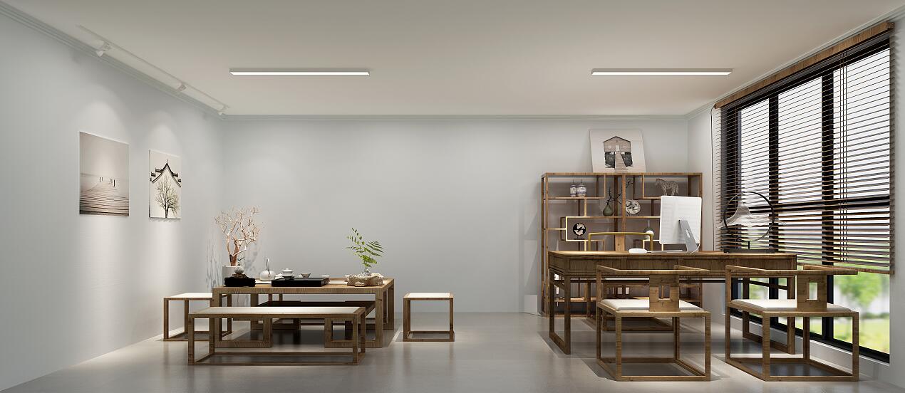 古典风休闲办公一体化办公室效果图 - 上海办公室装修案例 消防设计 装修报建