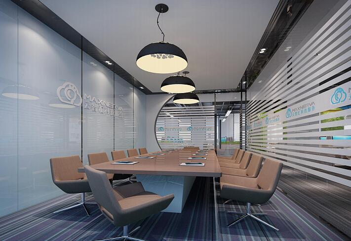 静安区云科技公司总部办公室装修效果图 - 上海办公室装修案例 消防设计 装修报建