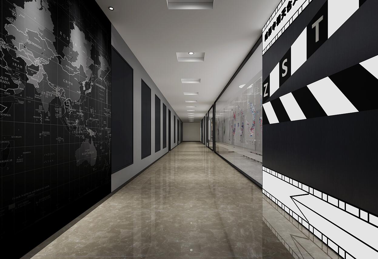 静安区跨国公司办公室装修效果图 - 上海办公室装修案例 消防设计 装修报建