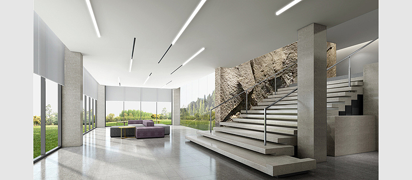 闵行区浦江镇科技园集团公司办公室装修效果图 - 上海办公室装修案例 消防设计 装修报建