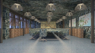 空军某综合训练基地综合办公装修效果图（二） - 上海办公室装修案例 消防设计 装修报建