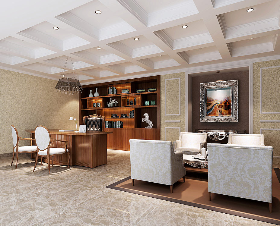 上海办公室装修-杨浦区实业公司办公室装修效果图 - 上海办公室装修案例 消防设计 装修报建