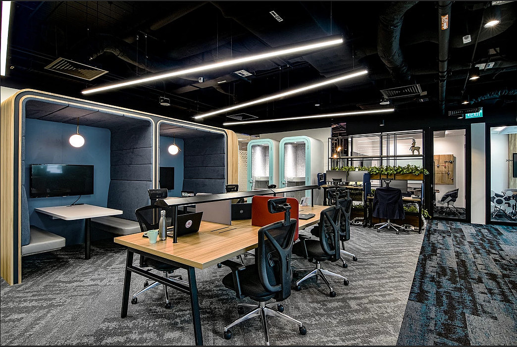 浦东新区互联网科技公司办公室装修效果图 - 上海办公室装修案例 消防设计 装修报建