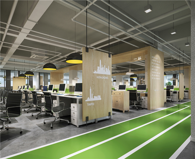 上海办公室装修-游戏开发公司办公室装修效果图 - 上海办公室装修案例 消防设计 装修报建