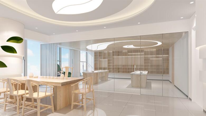 上海装修公司_美容科技公司办公室装修效果图 - 上海办公室装修案例 消防设计 装修报建