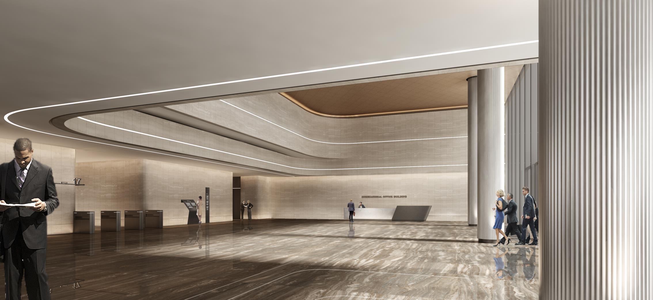 上海中国人寿陆家嘴办公室装修效果图 - 上海办公室装修案例 消防设计 装修报建